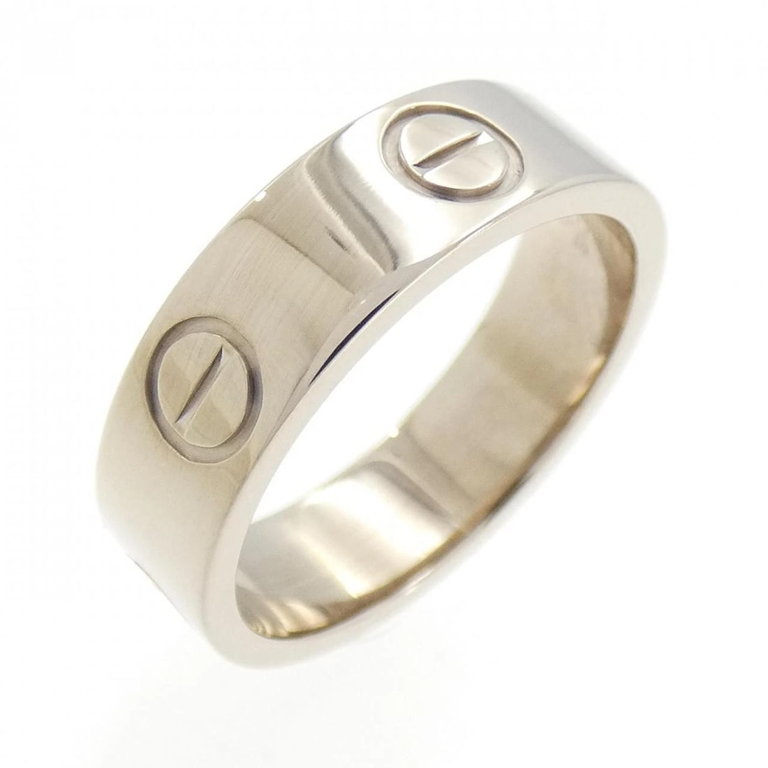 CARTIER LOVE RING: Cartier Love Ring Brand: CARTIER Type/Style: Cartier ring Material: 750 white gold, Color: white gold Size: US 5 1/2 Accessories: None Accessories Notice: When purchasing pre-owned goods, please