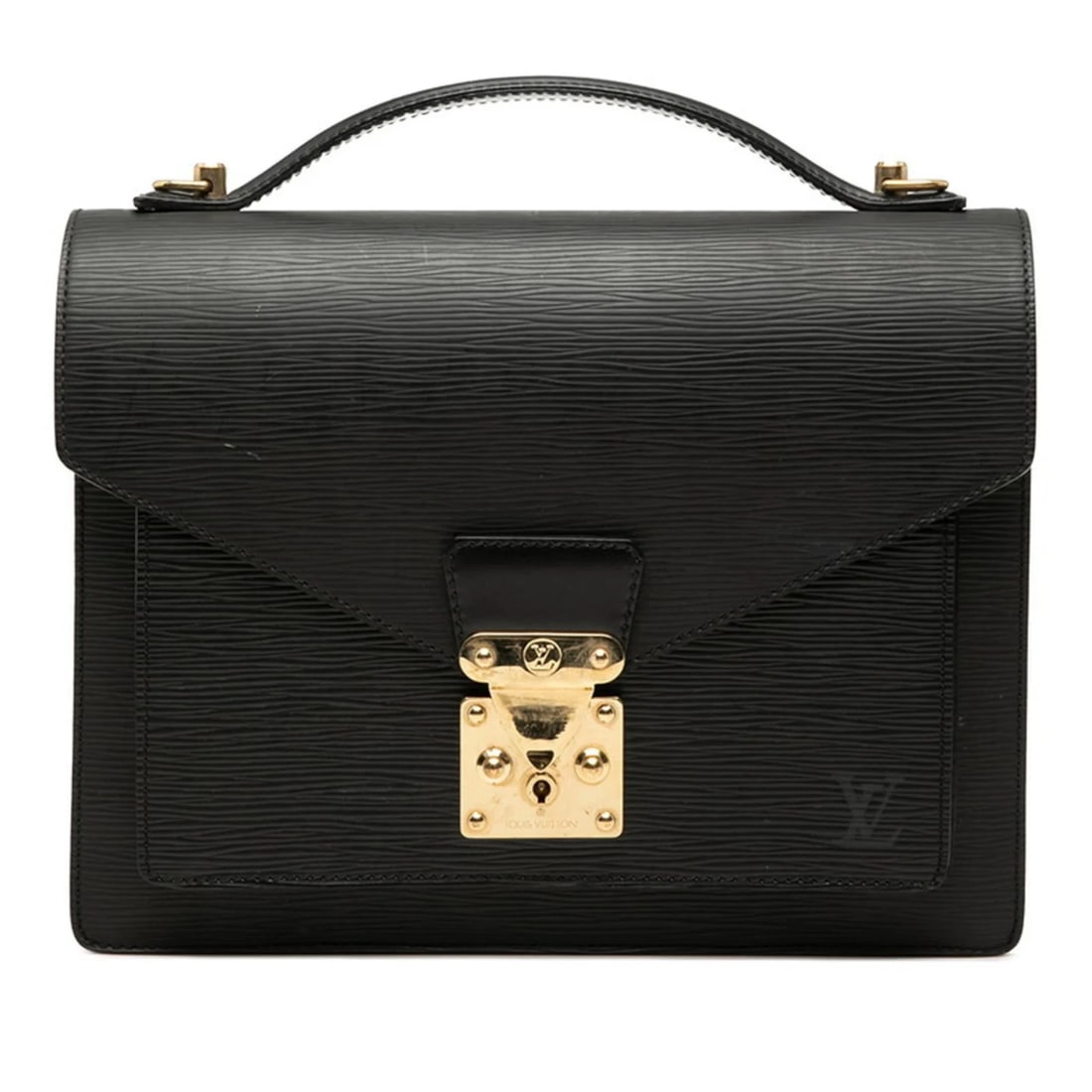 LOUIS VUITTON EPI MONCEAU HANDBAG NOIR BLACK: Louis Vuitton Epi Monceau Handbag Noir Black Brand: Louis Vuitton Type/Style: Handbag Material: Leather Color: Black, Noir Size: (HxWxD) 21cm x 27.5cm x 6cm / 8.26'' x 10.82'' x 2.36'' Accessories