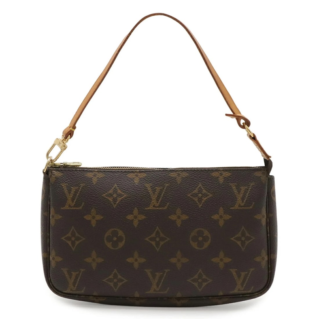 LOUIS VUITTON MONOGRAM POCHETTE ACCESSOIRES HANDBAG: Louis Vuitton Monogram Pochette Accessoires Handbag Brand: Louis Vuitton Type/Style: Handbag, Pochette Material: Monogram Color: Brown Size: (HxWxD) 13cm x 21.5cm x 4cm / 5.11'' x 8.46'' x 1.57''