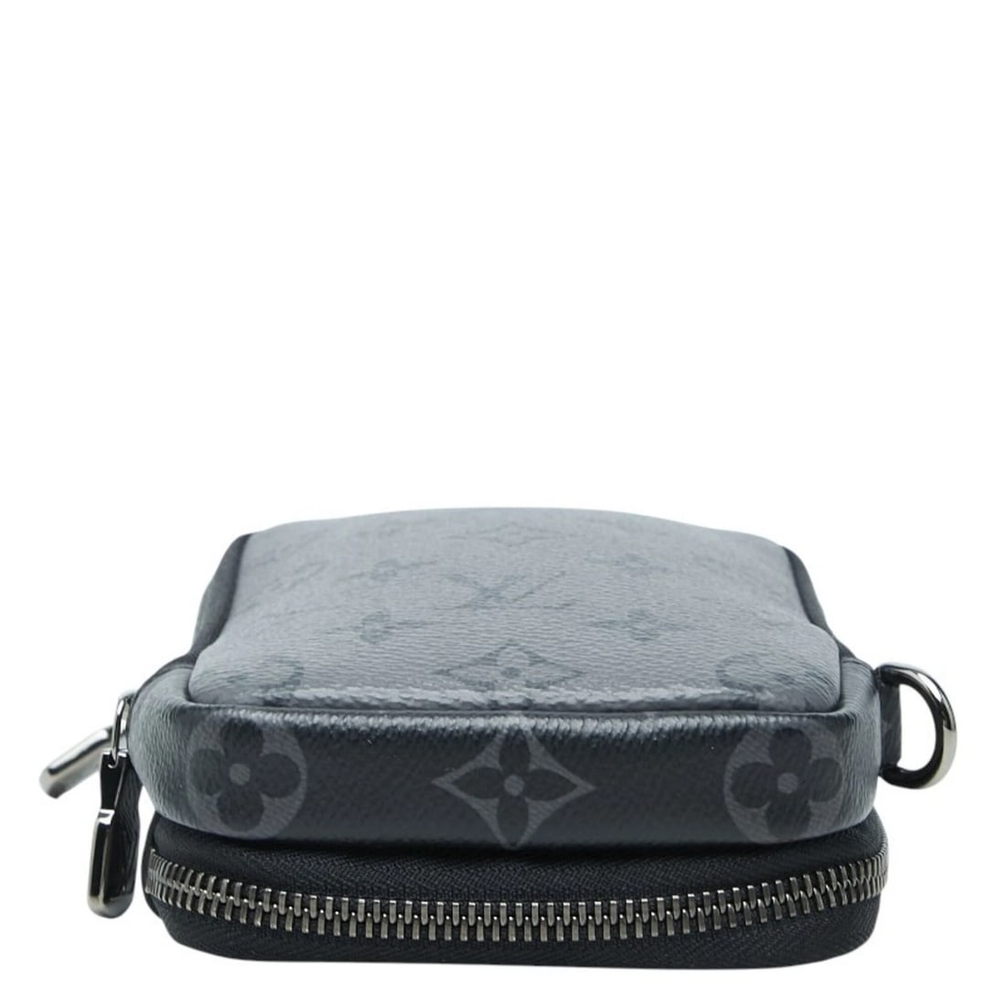LOUIS VUITTON MONOGRAM ECLIPSE DOUBLE PHONE POUCH HANDBAG - 3