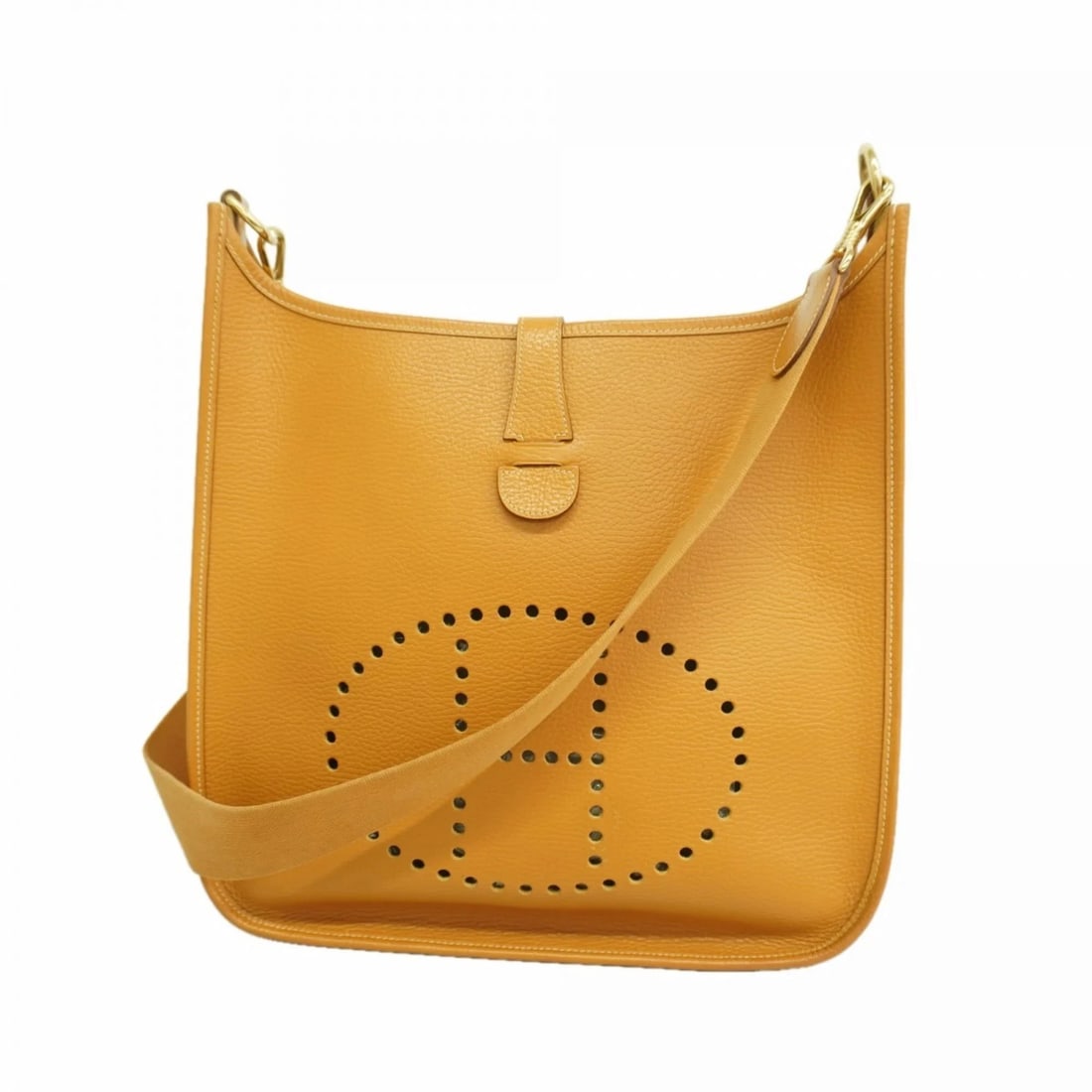 HERMES EVELYNE 1GM SHOULDER BAG ARDENNES NATURAL: Hermes Evelyne 1GM Shoulder Bag, Ardennes Natural Brand: Hermes Type/Style: Shoulder bag Material: Ardennes leather Color: Natural Size: (HxWxD) 32cm x 33.5cm x 9cm / 12.59'' x 13.18'' x 3.54''