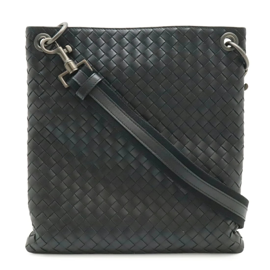 BOTTEGA VENETA BOTTEGA VENETA INTRECCIATO SHOULDER BAG: BOTTEGA VENETA Bottega Veneta Intrecciato Shoulder Bag Brand: Bottega Veneta Type/Style: Shoulder bag Material: Leather Color: Black Size: (HxWxD) 27.5cm x 26cm x 2cm / 10.82'' x 10.23'' x 0.78''