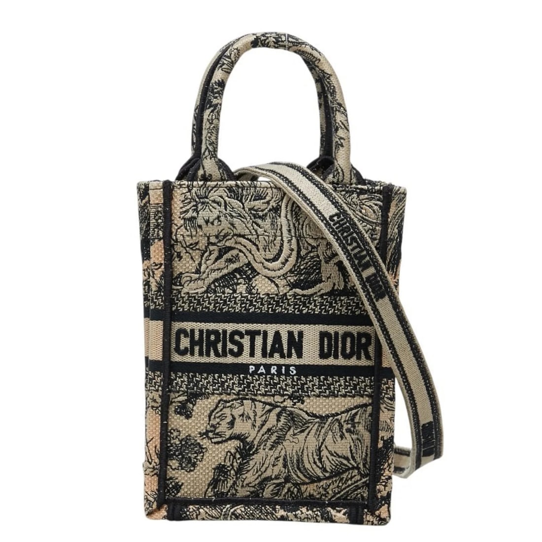 CHRISTIAN DIOR DIOR BOOK TOTE MINI HANDBAG SHOULDER BAG: Christian Dior Dior Book Tote Mini Handbag Shoulder Bag Brand: Christian Dior Type/Style: Handbag, Shoulder bag Material: Canvas Color: Beige Size: (HxWxD) 18cm x 13cm x 7cm / 7.08'' x 5.11'' x