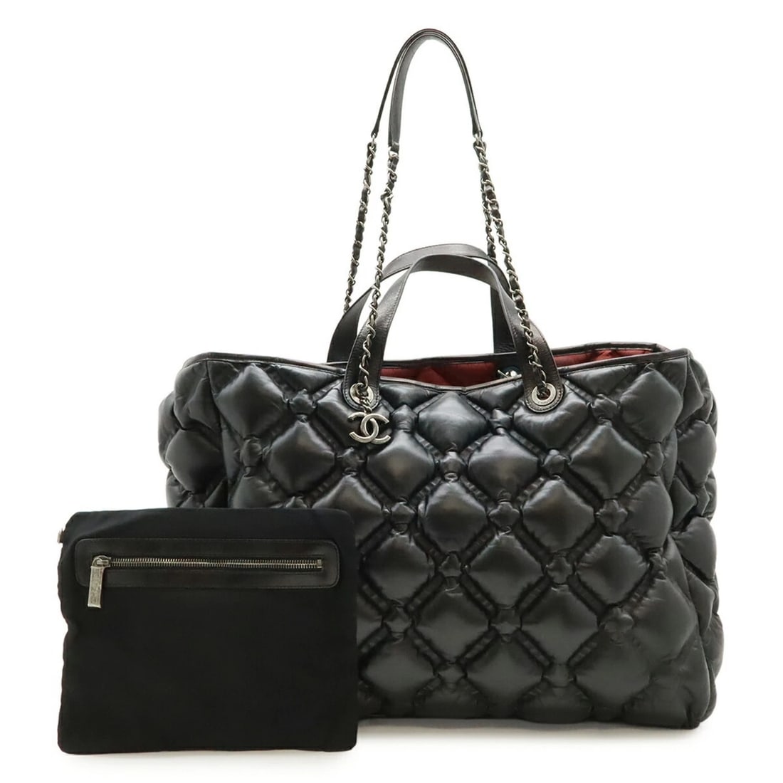 CHANEL BUBBLE QUILTED TOTE BAG LARGE TOTE HANDBAG (1 of 6)