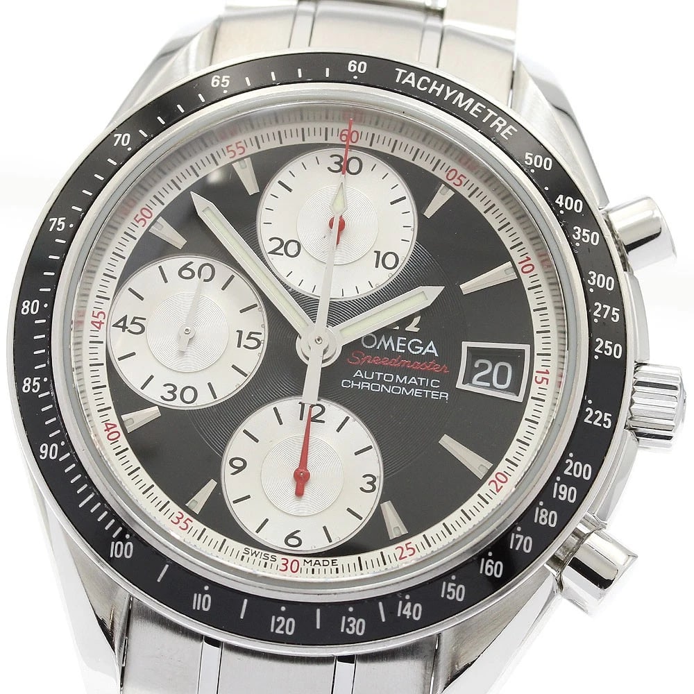 OMEGA SPEEDMASTER DATE CHRONOGRAPH AUTOMATIC WATCH: OMEGA Speedmaster Date Chronograph Automatic Watch Brand: OMEGA Type/Style: Wristwatch Material: Band Material Stainless Steel, Case Material Stainless Steel Color: Case Color Silver Band Color