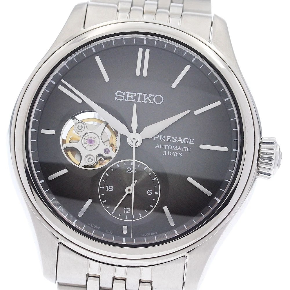 SEIKO PRESAGE CLASSIC AUTOMATIC WATCH: SEIKO Presage Classic Automatic Watch Brand: SEIKO Type/Style: Wristwatch Material: Band Material Stainless Steel, Case Material Stainless Steel Color: Case Color Silver Band Color Silver Dial Color
