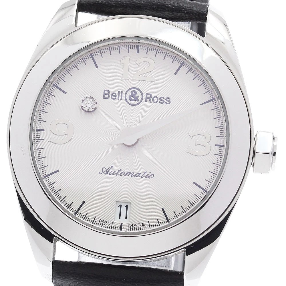 BELL?ROSS MYSTERY DIAMOND DATE SILVER DIAL AUTOMATIC WATCH (1 of 2)