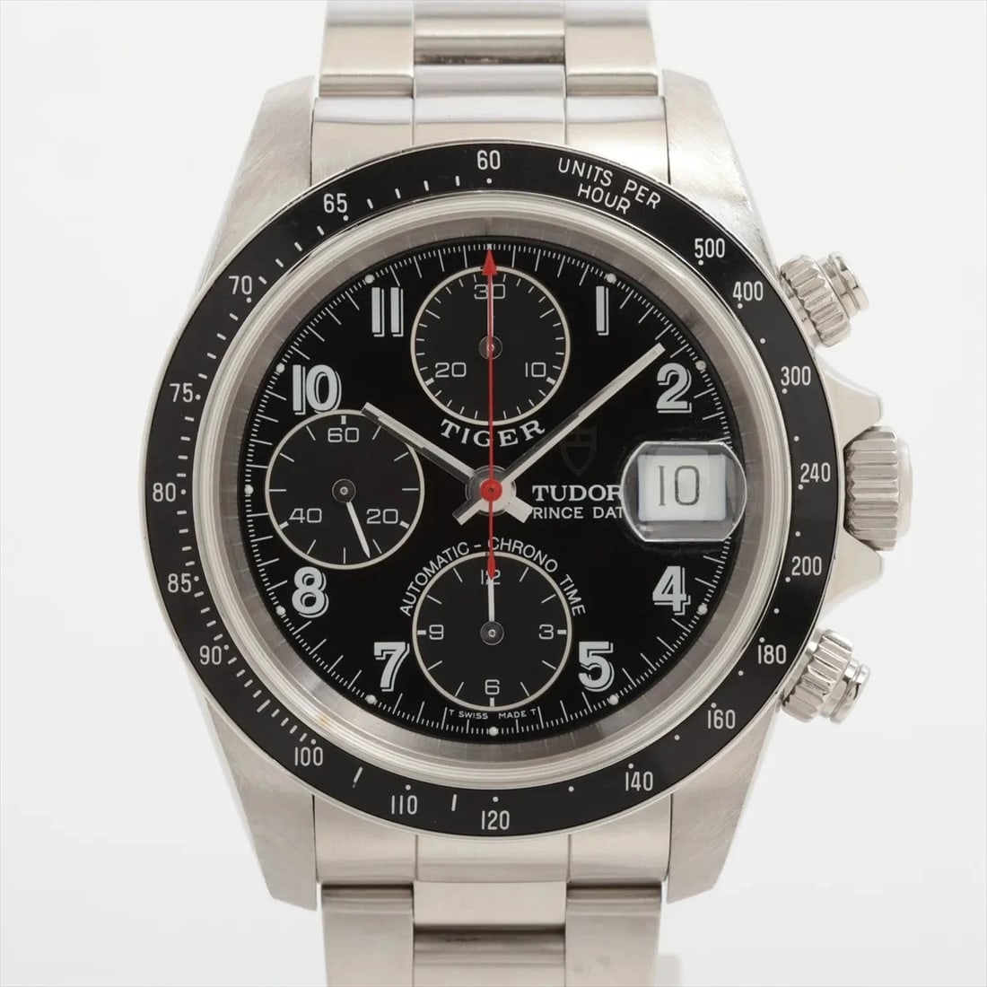 TUDOR CHRONO TIME PRINCE DATE SS AT BLACK DIAL WATCH: Tudor Chrono Time Prince Date SS AT black dial Watch Brand: Tudor Type/Style: Wristwatch Material: SS Color: Dial Color Black Size: Case:W1.2 x H1.2inch / W39 x H39 Circumference of Wrist:6.5inch / 16