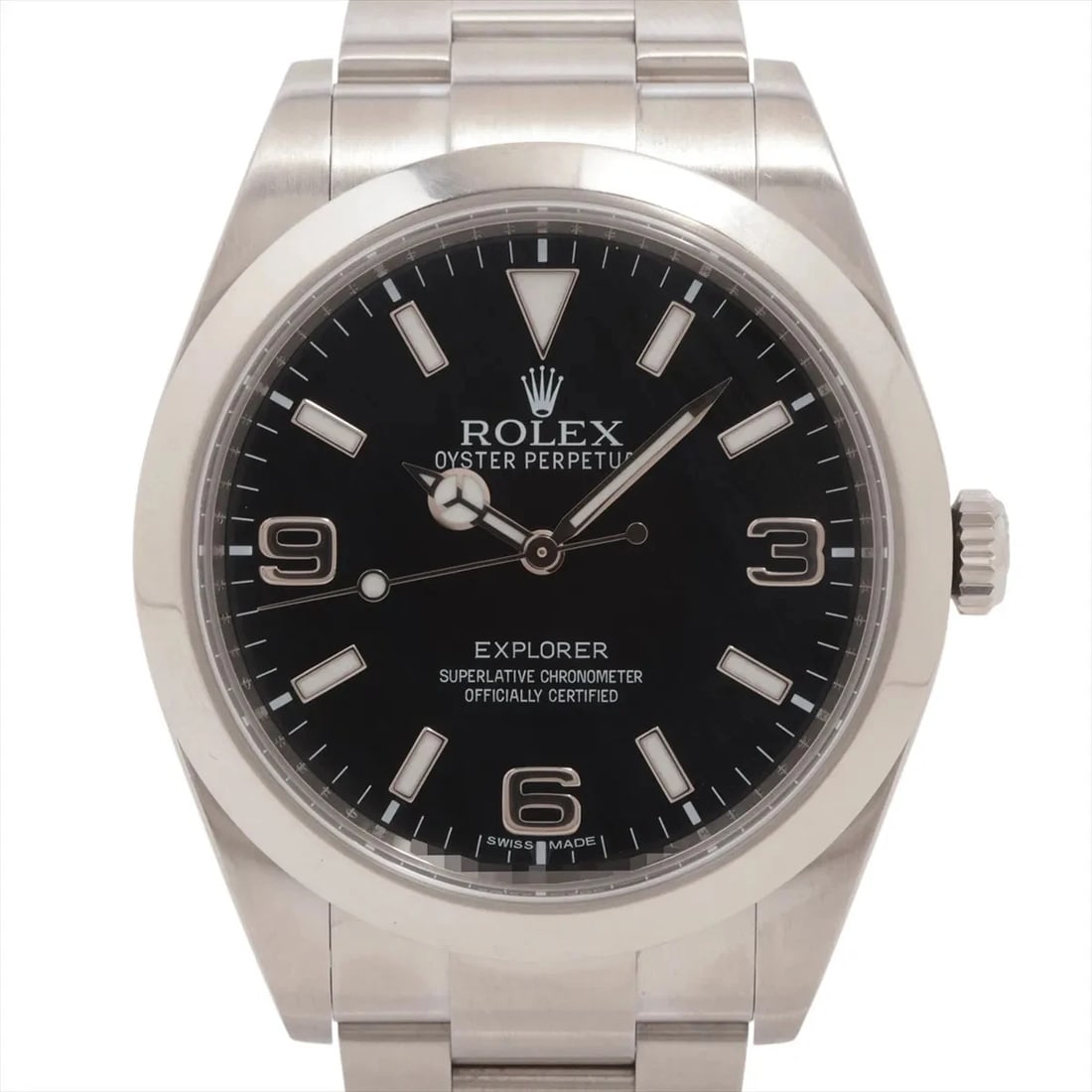 ROLEX EXPLORER I SS AT BLACK DIAL WATCH: Rolex Explorer I SS AT black dial Watch Brand: Rolex Type/Style: Wristwatch Material: SS Color: Dial Color Black Size: Case:W1.2 x H1.2inch / W39 x H39 Circumference of Wrist:6.7inch / 17 Accessor