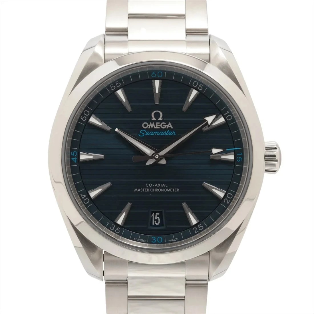 OMEGA SEAMASTER AQUA TERRA WATCH: Omega Seamaster Aqua Terra Watch Brand: Omega Type/Style: Wristwatch Material: SS Color: Dial Color Blue Size: Case:W1.6 x H1.6inch / W41 x H41 Circumference of Wrist:7.5inch / 19 Accessories: Non
