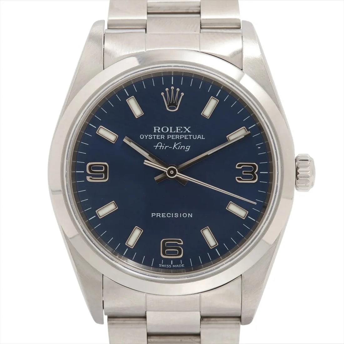 ROLEX AIR-KING SS AT BLUE DIAL WATCH (1 of 2)