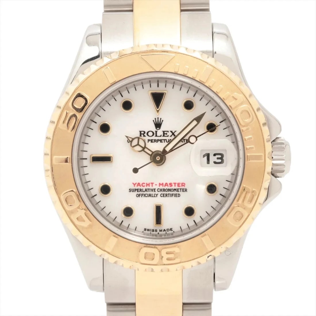 ROLEX YACHT?MASTERYG AT WHITE DIAL WATCH (1 of 2)