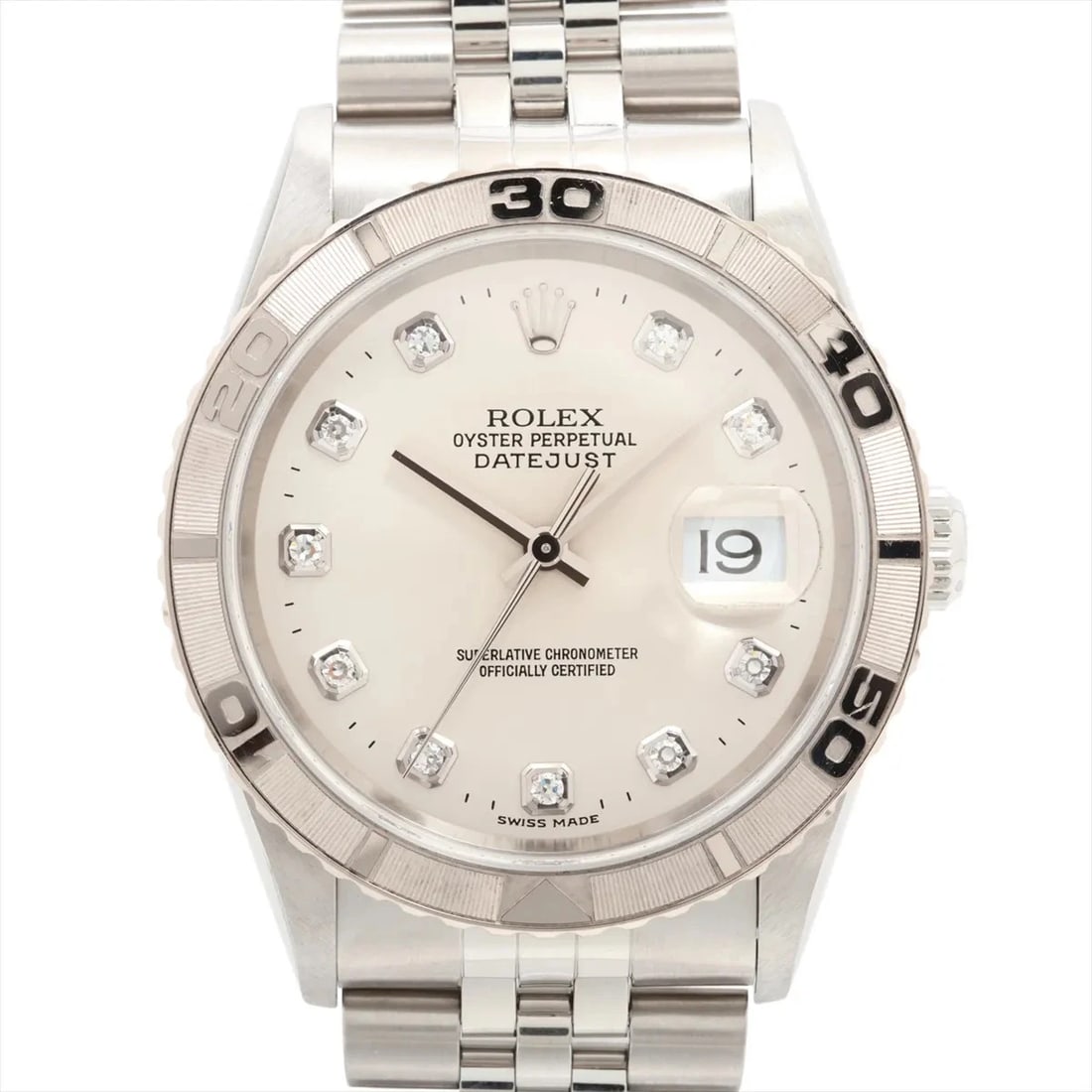 ROLEX DATEJUST THUNDERBIRD AT SILVER-FACE WATCH: Rolex Datejust Thunderbird AT Silver-Face Watch Brand: Rolex Type/Style: Wristwatch Material: SS?WG Color: Dial Color Silver Size: Case:W1.2 x H1.2inch / W36 x H36 Circumference of Wrist:7.2inch / 18.
