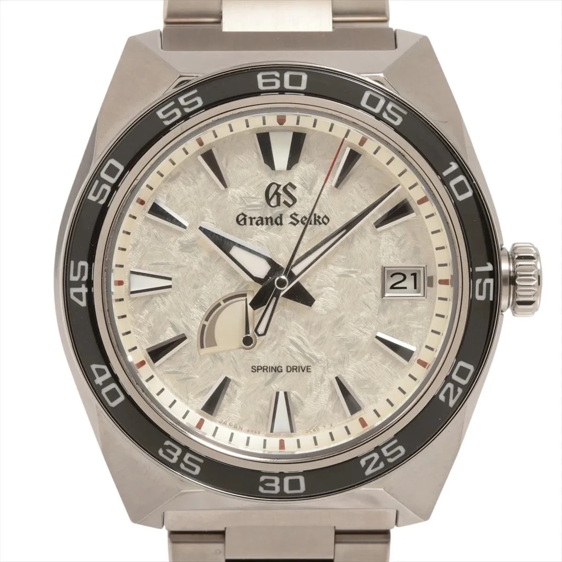 GRAND SEIKO SPORTS COLLECTION SPRING DRIVE WATCH: Grand Seiko Sports collection Spring Drive Watch Brand: Grand Seiko Type/Style: Wristwatch Material: SS?TI Color: Dial Color Silver Size: Case:W1.6 x H2.0inch / W45.5 x H50 Circumference of Wrist:7.9i