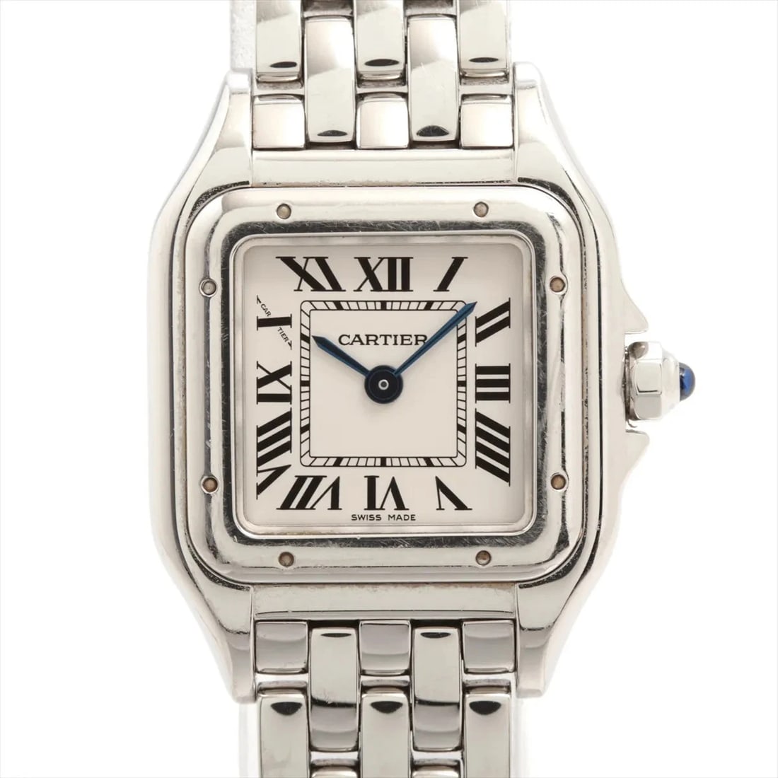 CARTIER PANTHERE DOO CARTIER SM SS WATCH: Cartier Panthere Doo Cartier SM SS Watch Brand: Cartier Type/Style: Wristwatch Material: SS Color: Dial Color Silver Size: Case:W0.8 x H1.2inch / W23 x H30 Circumference of Wrist:5.7inch / 14.5 Ac