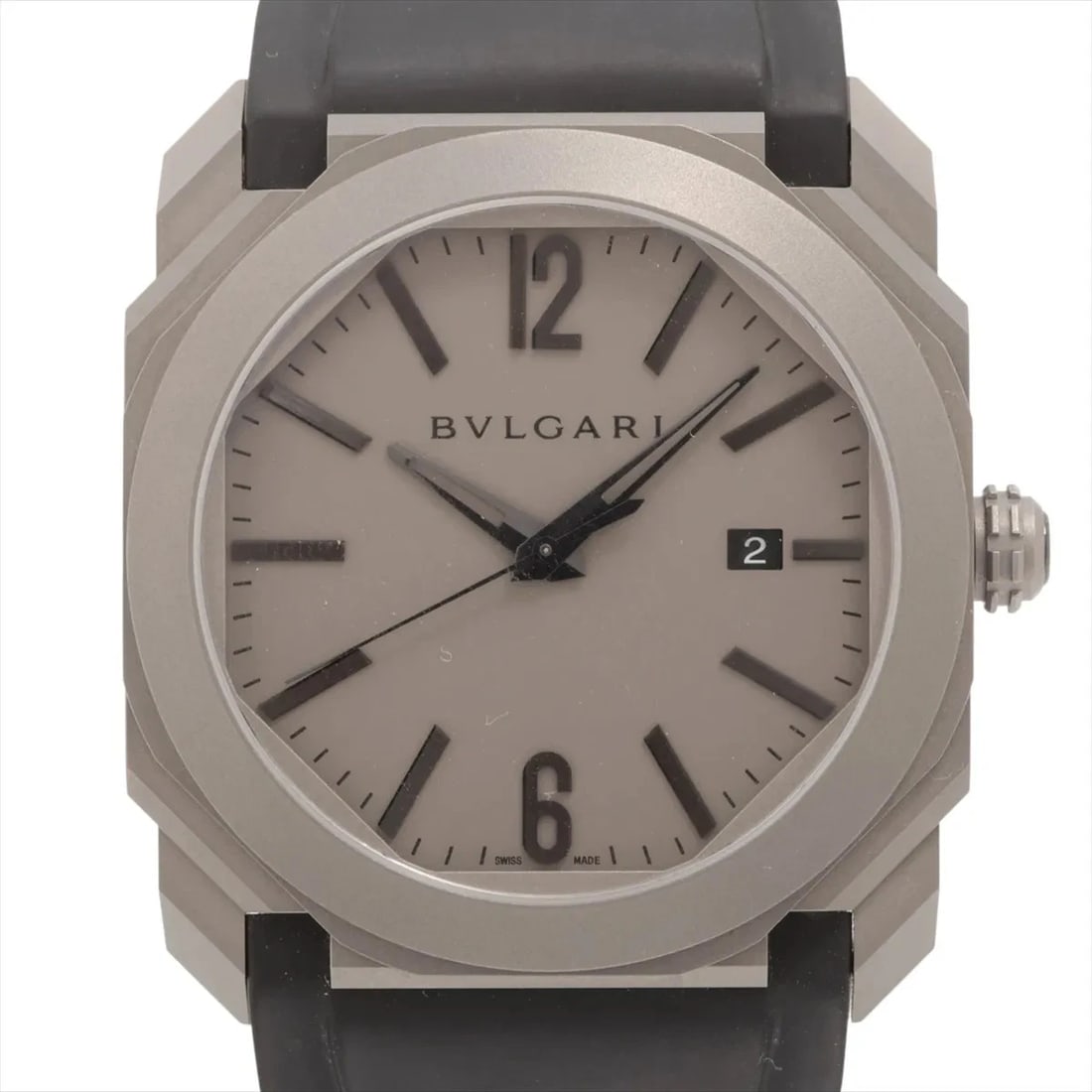 BVLGARI OCTO ORIGINALE TI TI X RUBBER AT GRAY-FACE WATCH (1 of 3)