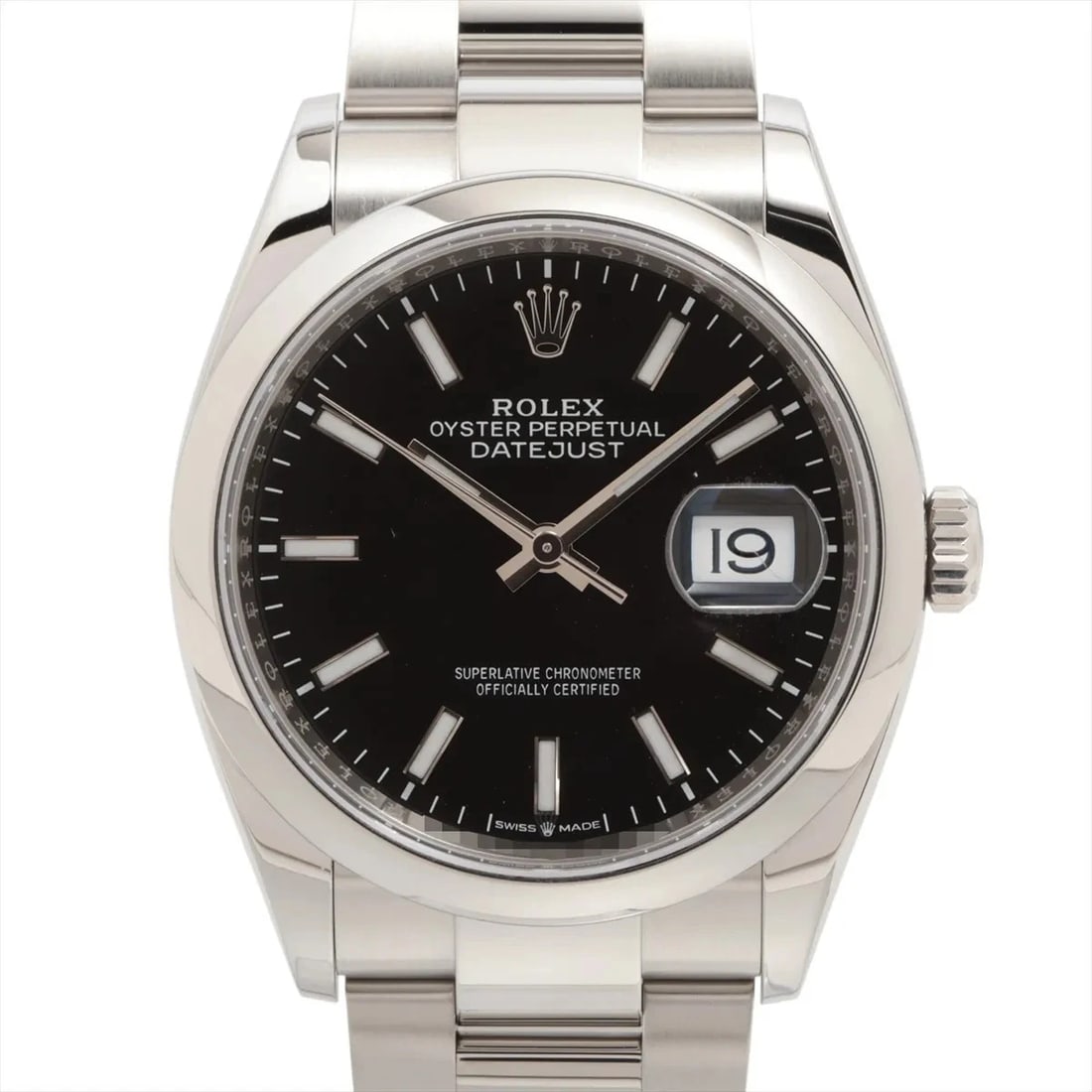 ROLEX DATEJUST 36 SS AT BRIGHT BLACK DIAL OYSTER BRACELET WATCH: Rolex DATEJUST 36 SS AT bright black dial oyster bracelet Watch Brand: Rolex Type/Style: Wristwatch Material: SS Color: Dial Color bright black Size: Case:W1.2 x H1.2inch / W36 x H36 Circumference of 