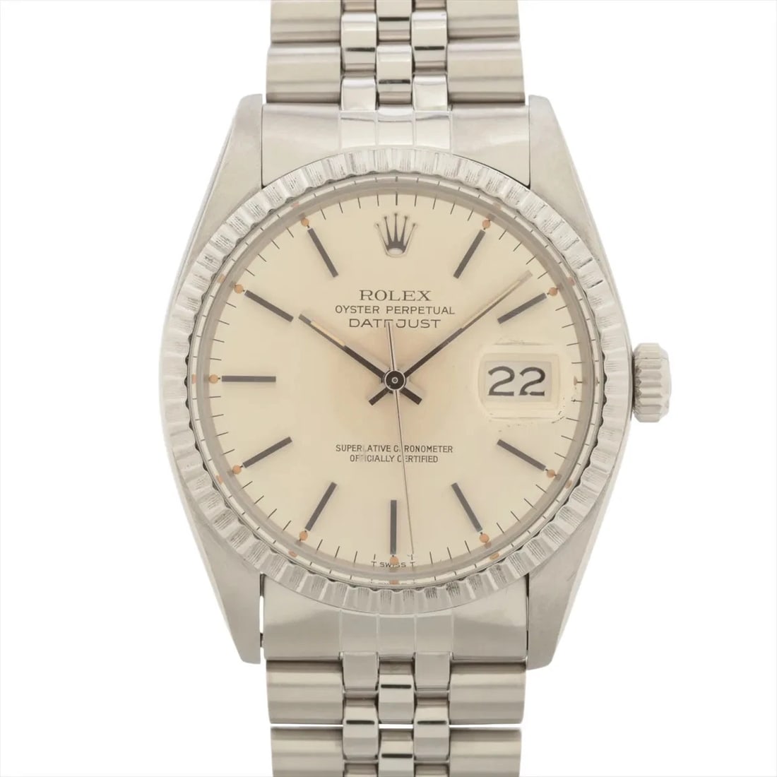 ROLEX DATEJUST 36 SS AT SILVER-FACE WATCH: Rolex DATEJUST 36 SS AT Silver-Face Watch Brand: Rolex Type/Style: Wristwatch Material: SS Color: Dial Color Silver Size: Case:W1.2 x H1.2inch / W36 x H36 Circumference of Wrist:7.5inch / 19 Acces