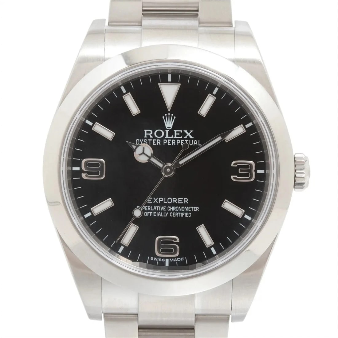 ROLEX EXPLORER I SS AT BLACK DIAL WATCH: Rolex Explorer I SS AT black dial Watch Brand: Rolex Type/Style: Wristwatch Material: SS Color: Dial Color Black Size: Case:W1.2 x H1.2inch / W39 x H39 Circumference of Wrist:7.3inch / 18.5 Access