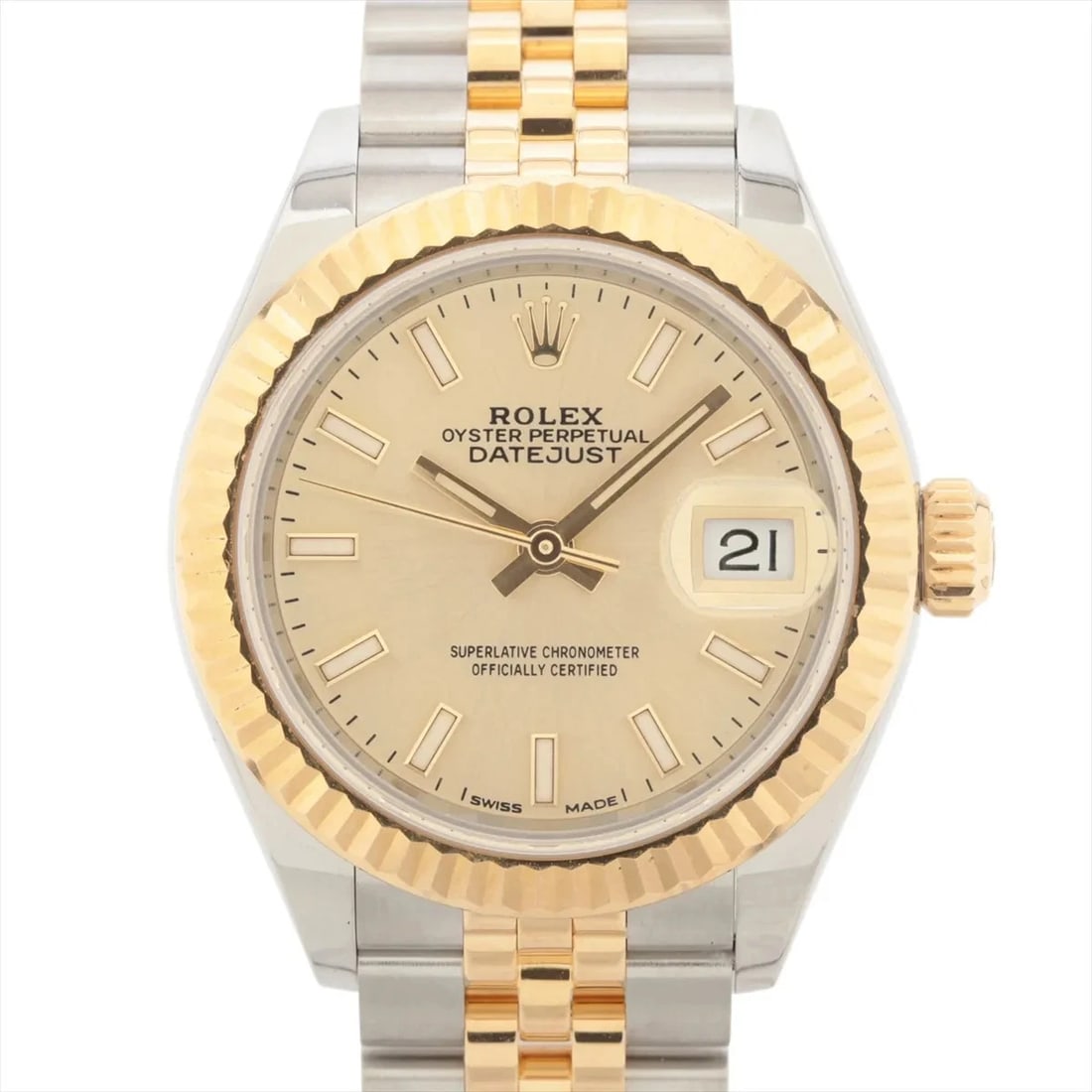 ROLEX LADY DATEJUST SS?YG AT CHAMPAGNE-FACE WATCH (1 of 3)