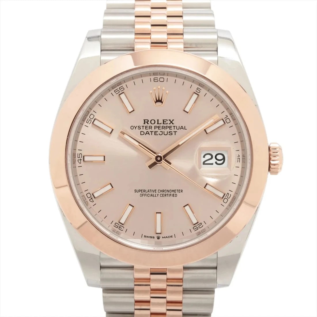 ROLEX DATEJUST 41 AT SUNDUST DIAL JUBILEE BRACELET WATCH: Rolex Datejust 41 AT Sundust dial jubilee bracelet Watch Brand: Rolex Type/Style: Wristwatch Material: PG?SS Color: Dial Color Sundust Size: Case:W1.6 x H1.6inch / W41 x H41 Circumference of Wrist:6.5