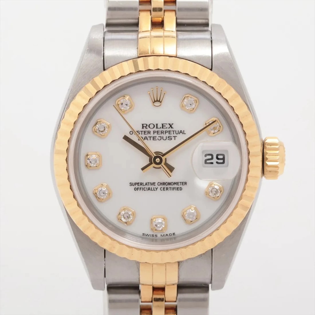 ROLEX LADY DATEJUST AT WHITE DIAL WATCH (1 of 3)