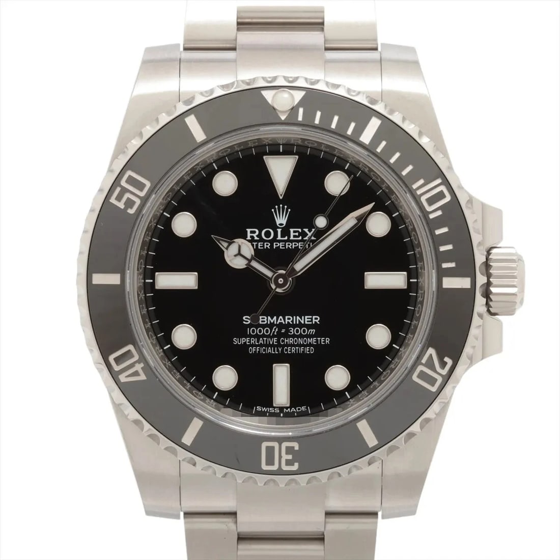 ROLEX SUBMARINER SS AT BLACK DIAL WATCH: Rolex Submariner SS AT black dial Watch Brand: Rolex Type/Style: Wristwatch Material: SS Color: Dial Color Black Size: Case:W1.6 x H1.6inch / W40 x H40 Circumference of Wrist:6.5inch / 16.5 Access