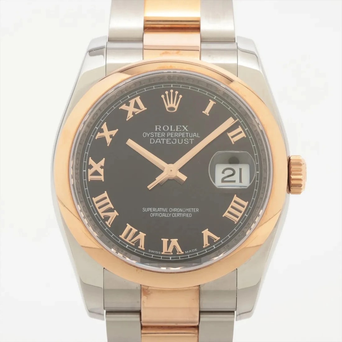 ROLEX DATEJUST AT BLACK DIAL 1 EXTRA LINK WATCH: Rolex Datejust AT black dial 1 Extra Link Watch Brand: Rolex Type/Style: Wristwatch Material: PG?SS Color: Dial Color Black Size: Case:W1.2 x H1.2inch / W36 x H36 Circumference of Wrist:6.7inch / 17