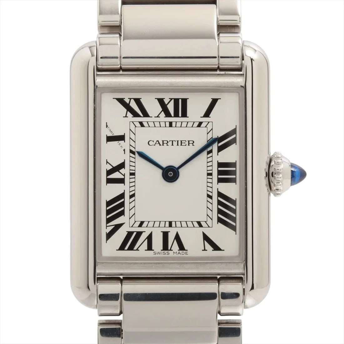 CARTIER TANK MUST SM SS QZ SILVER-FACE WATCH: Cartier tank Must SM SS QZ Silver-Face Watch Brand: Cartier Type/Style: Wristwatch Material: SS Color: Dial Color Silver Size: Case:W0.8 x H0.8inch / W22 x H29.5 Circumference of Wrist:6.7inch / 17