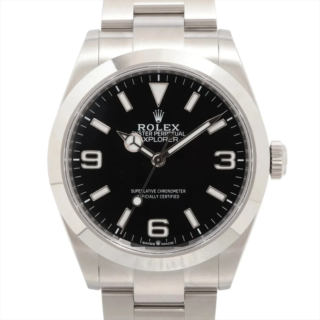 ROLEX EXPLORER 40 SS AT BLACK DIAL WATCH (1 of 3)