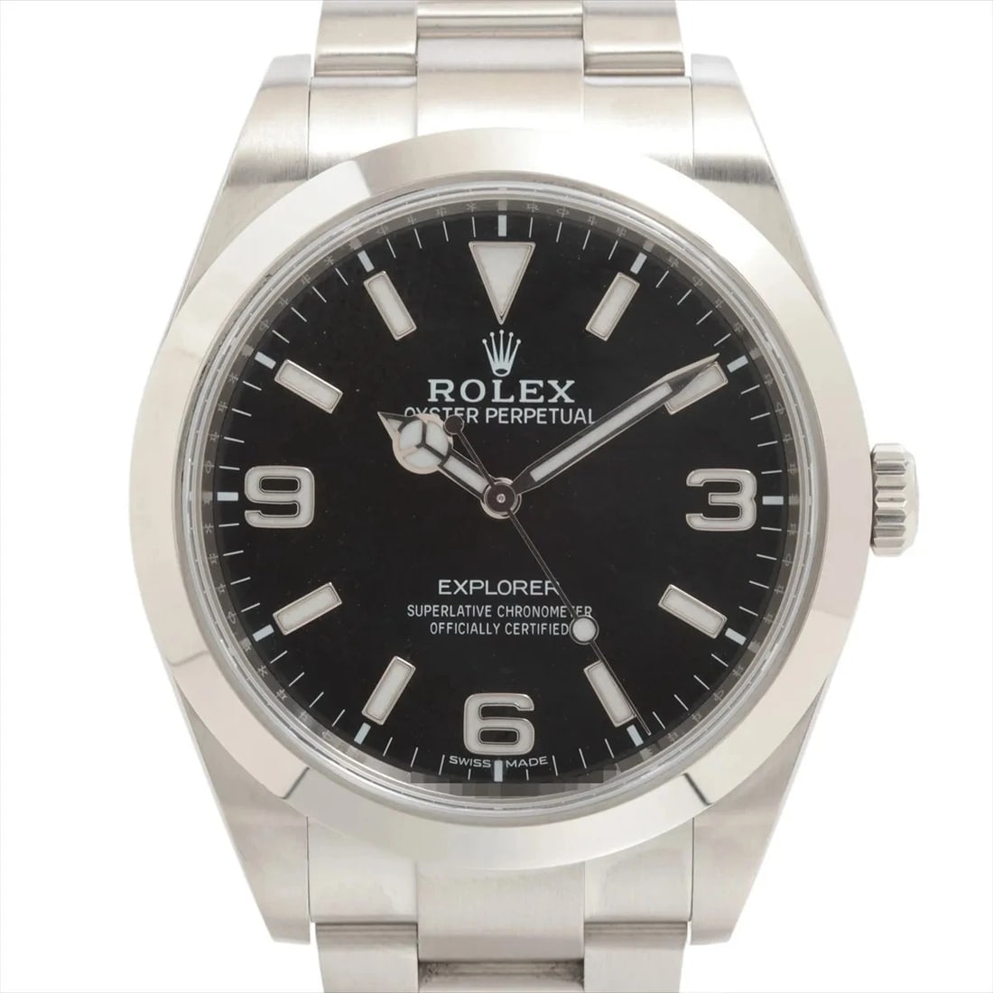 ROLEX EXPLORER I SS AT BLACK DIAL WATCH (1 of 3)