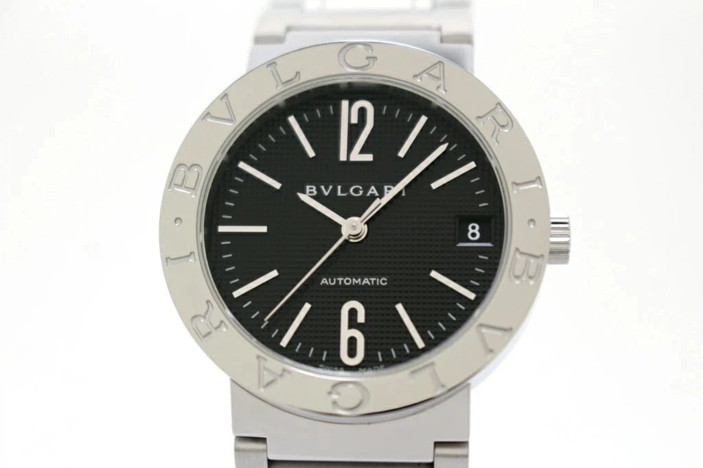 BVLGARI WATCH BLACK UNISEX AUTOMATIC WATCH: BVLGARI Watch Black Unisex Automatic Watch Brand: BVLGARI Type/Style: Wristwatch Material: Stainless steel/Sapphire crystal Color: Dial Color Black Size: case: approx. 33mm Arm circumference: approx.