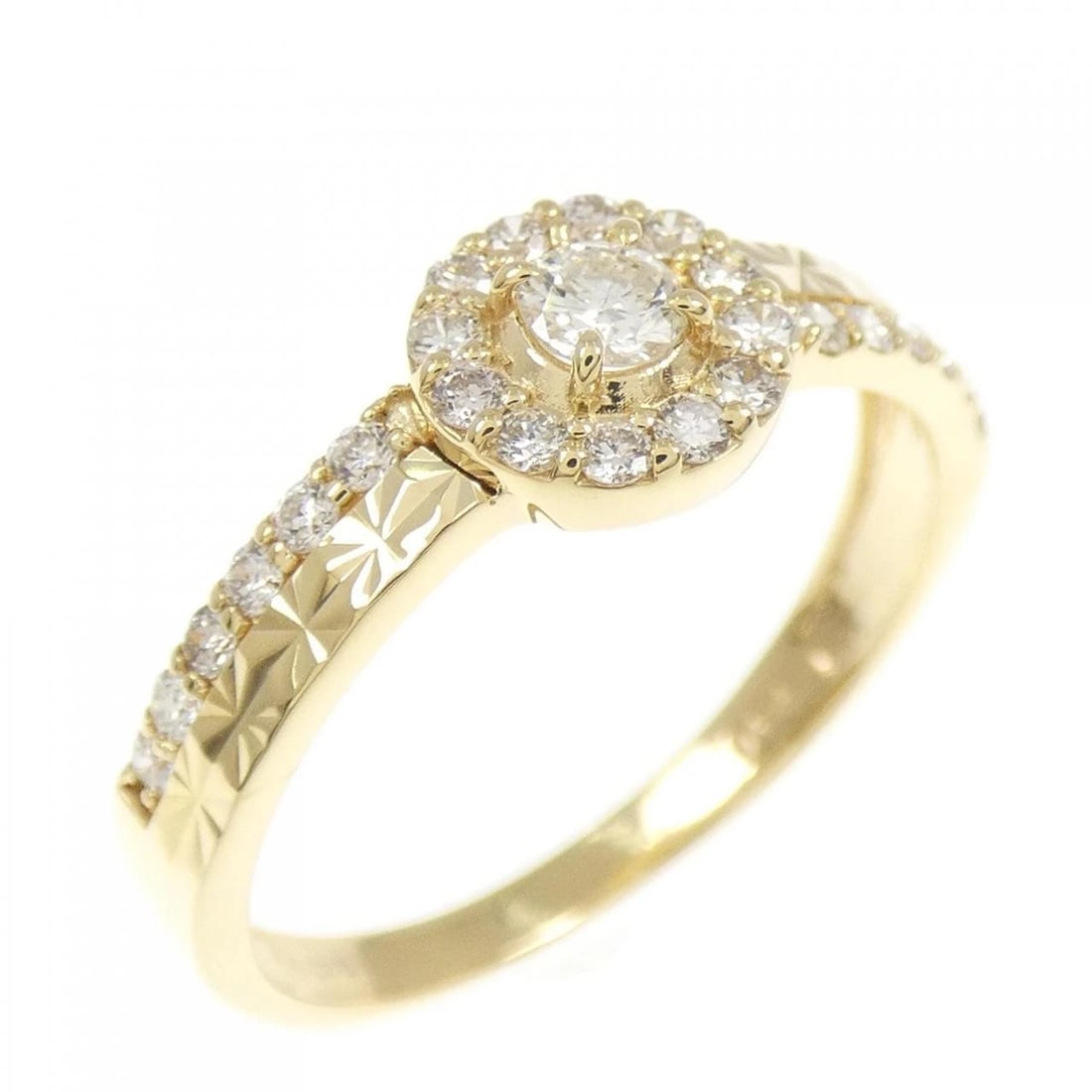 K18YG DIAMOND RING: K18YG Diamond Ring Brand: Unbranded Type/Style: Diamond Ring Material: K18YG, Main Stone Natural Color: YELLOW GOLD Size: US 6 1/4 Accessories: None Accessories Notice: When purchasing pre-owned