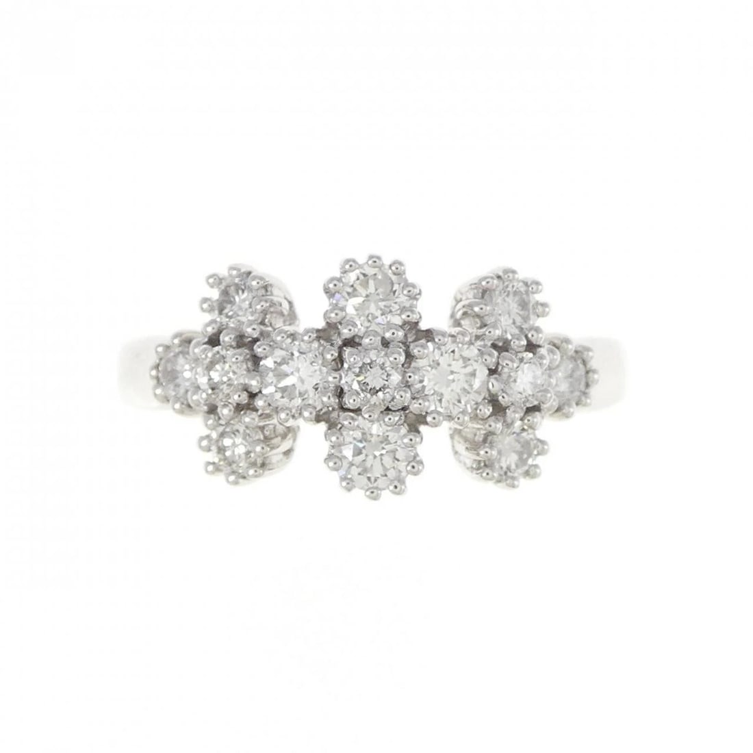 K18WG DIAMOND RING - 2