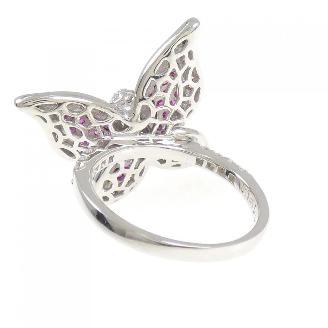 K18WG BUTTERFLY RUBY RING - 3