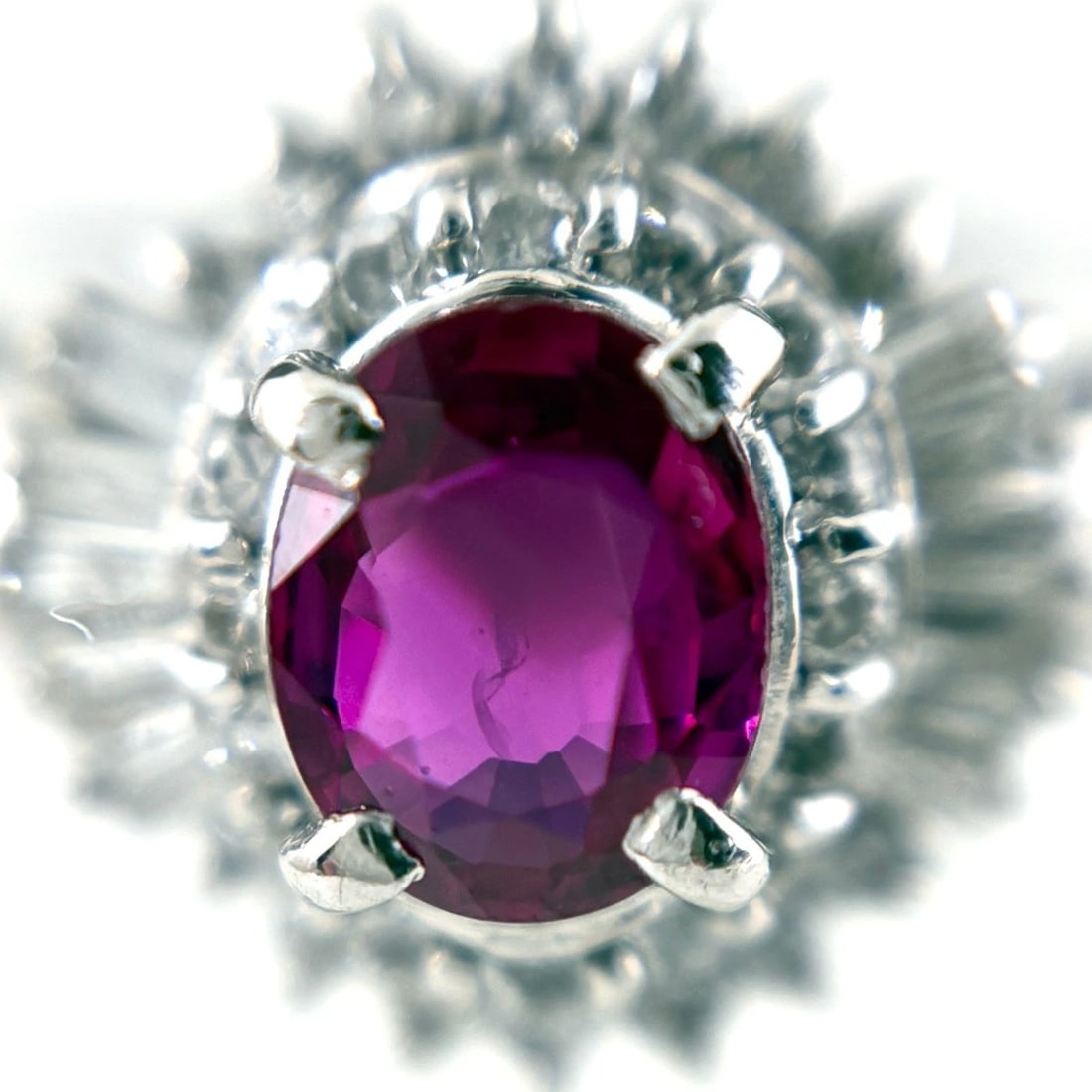 RUBY DESIGN PLATINUM RING - 2