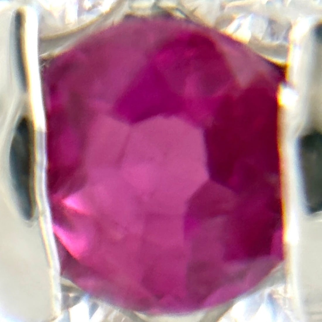RUBY DESIGN NECKLACE PLATINUM PENDANT - 2