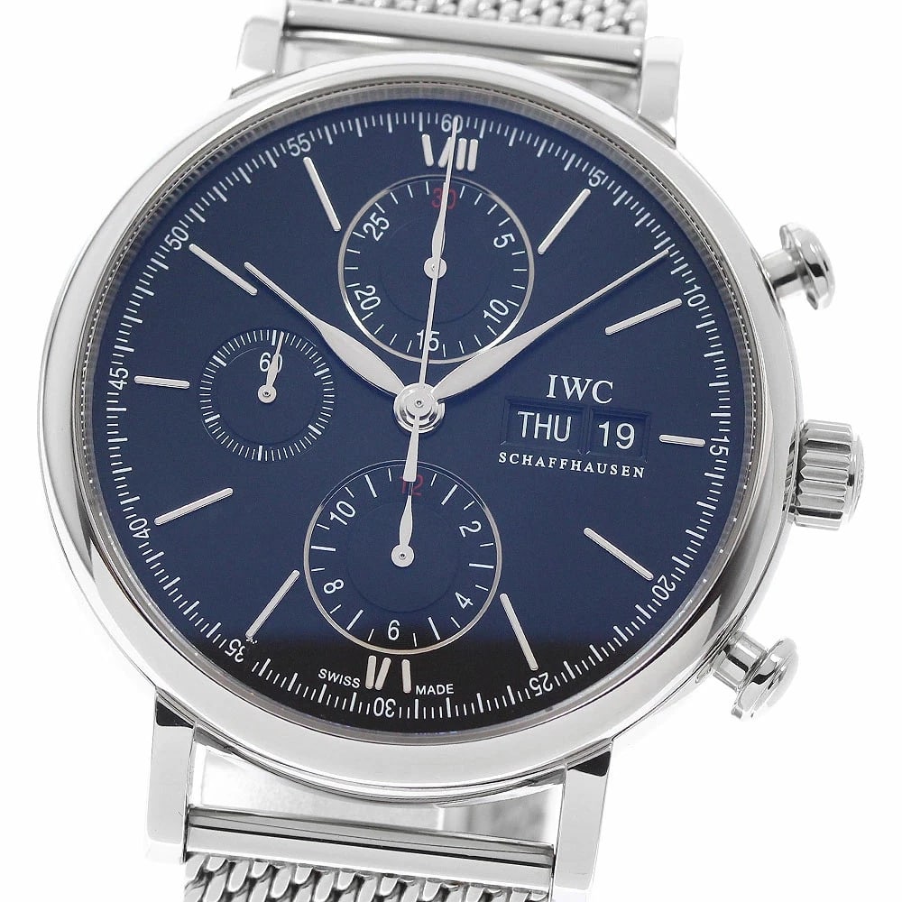 IWC WATCH SCHAFFHAUSEN PORTOFINO CHRONOGRAPH WATCH: Iwc Watch Schaffhausen Portofino Chronograph Watch Brand: IWC Type/Style: Wristwatch Material: SS Color: None Size: Case size: 42mm Wrist size: Approx. 20cm Accessories: None Accessories N