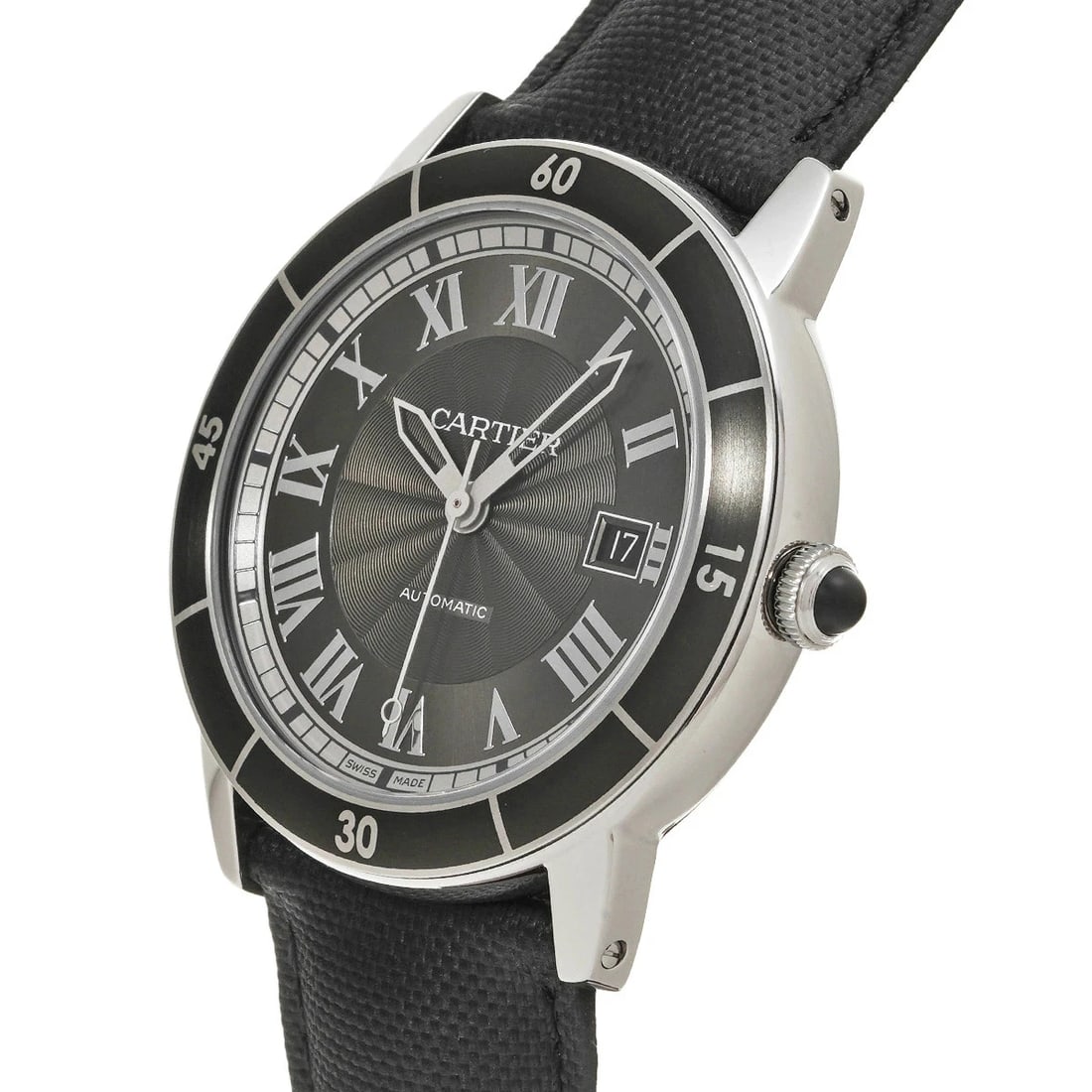 CARTIER WATCH RONDE AUTOMATIC DATE GRAY WATCH - 3
