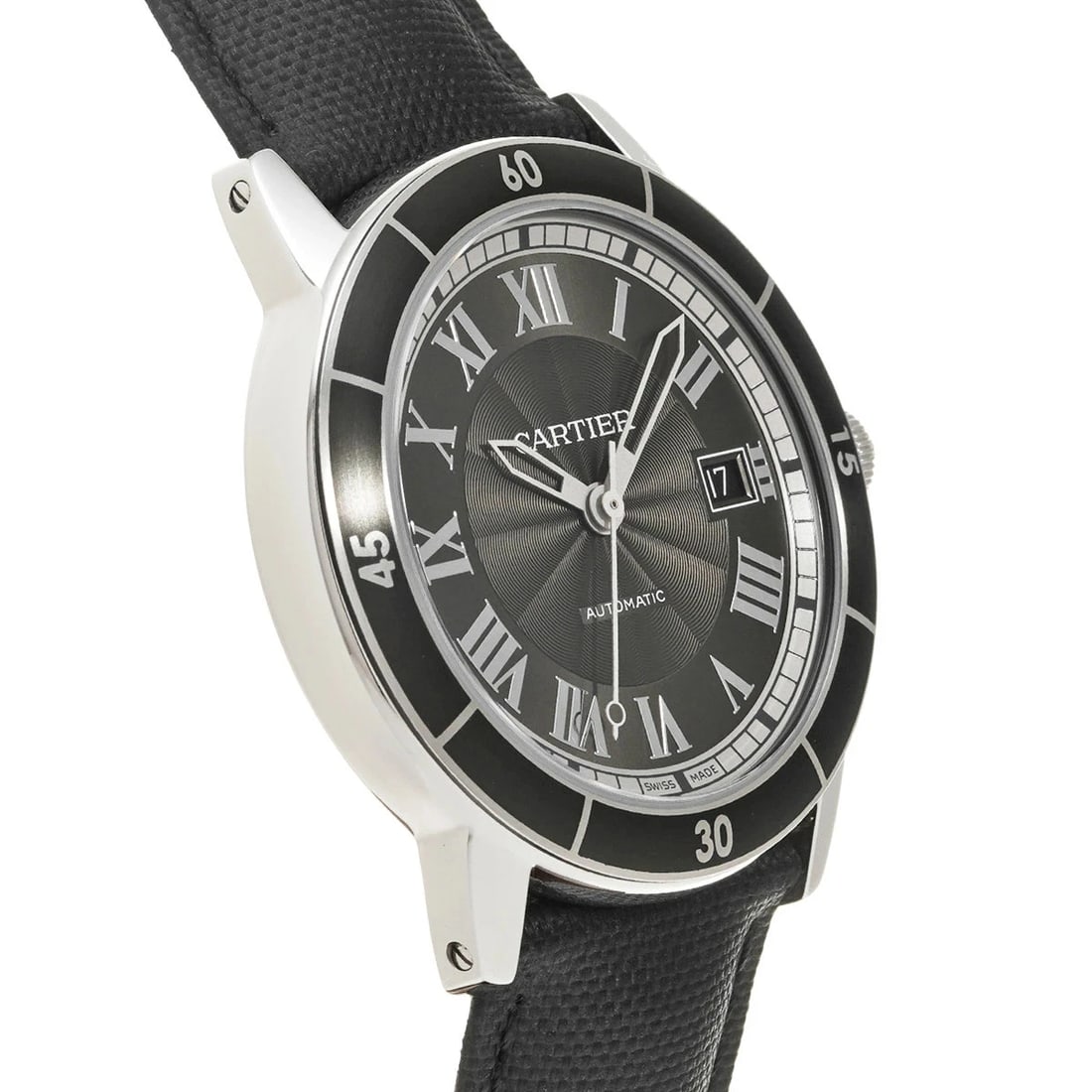 CARTIER WATCH RONDE AUTOMATIC DATE GRAY WATCH - 4
