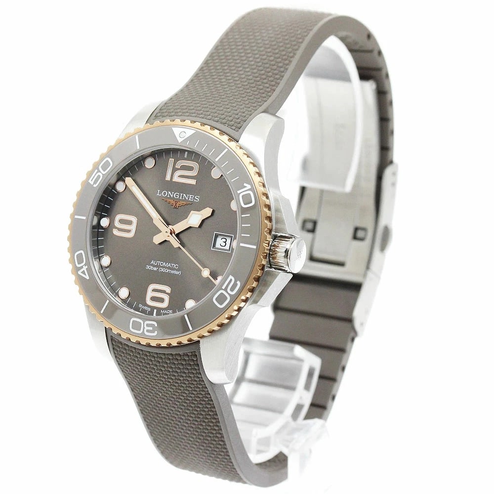 LONGINES WATCH HYDROCONQUEST DATE AUTOMATIC GREY DIAL WATCH - 2