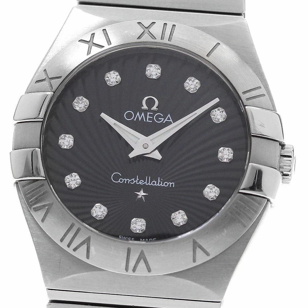 OMEGA WATCH CONSTELLATION BRUSHED DIAMOND QUARTZ WATCH: Omega Watch Constellation Brushed Diamond Quartz Watch Brand: OMEGA Type/Style: Wristwatch Material: SS Color: None Size: Case size: 28mm Wrist size: Approx. 15 + 1.5cm Accessories: None Accessories