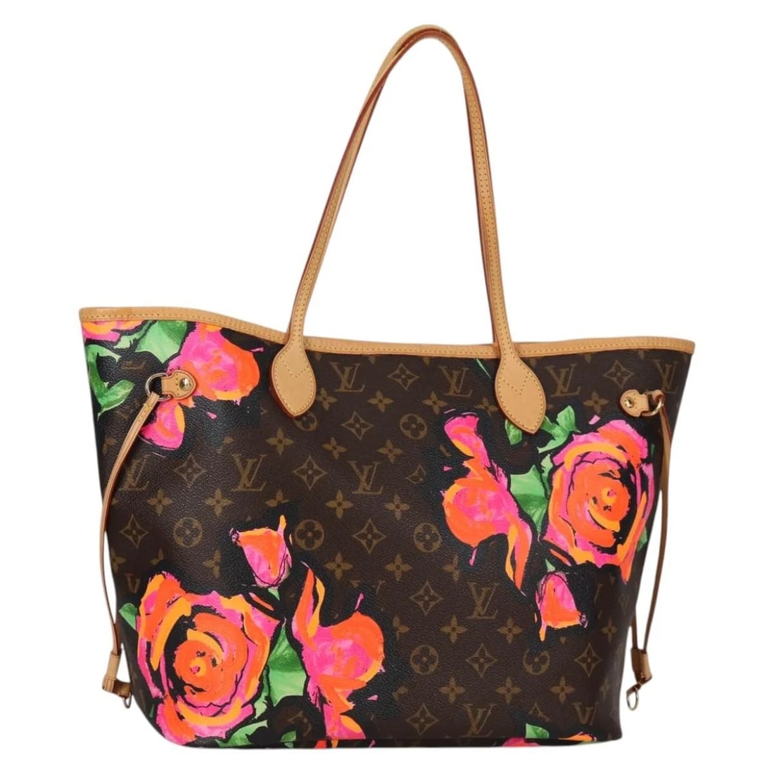 LOUIS VUITTON MONOGRAM ROSE NEVERFULL MM TOTE BAG: LOUIS VUITTON Monogram Rose Neverfull MM Tote Bag Brand: LOUIS VUITTON Type/Style: Tote Bag Material: Monogram Canvas Color: Monogram Size: Size(Inch)W12.6 x H11.8 x D6.7inch(Approx) Handle Drop:8.7in