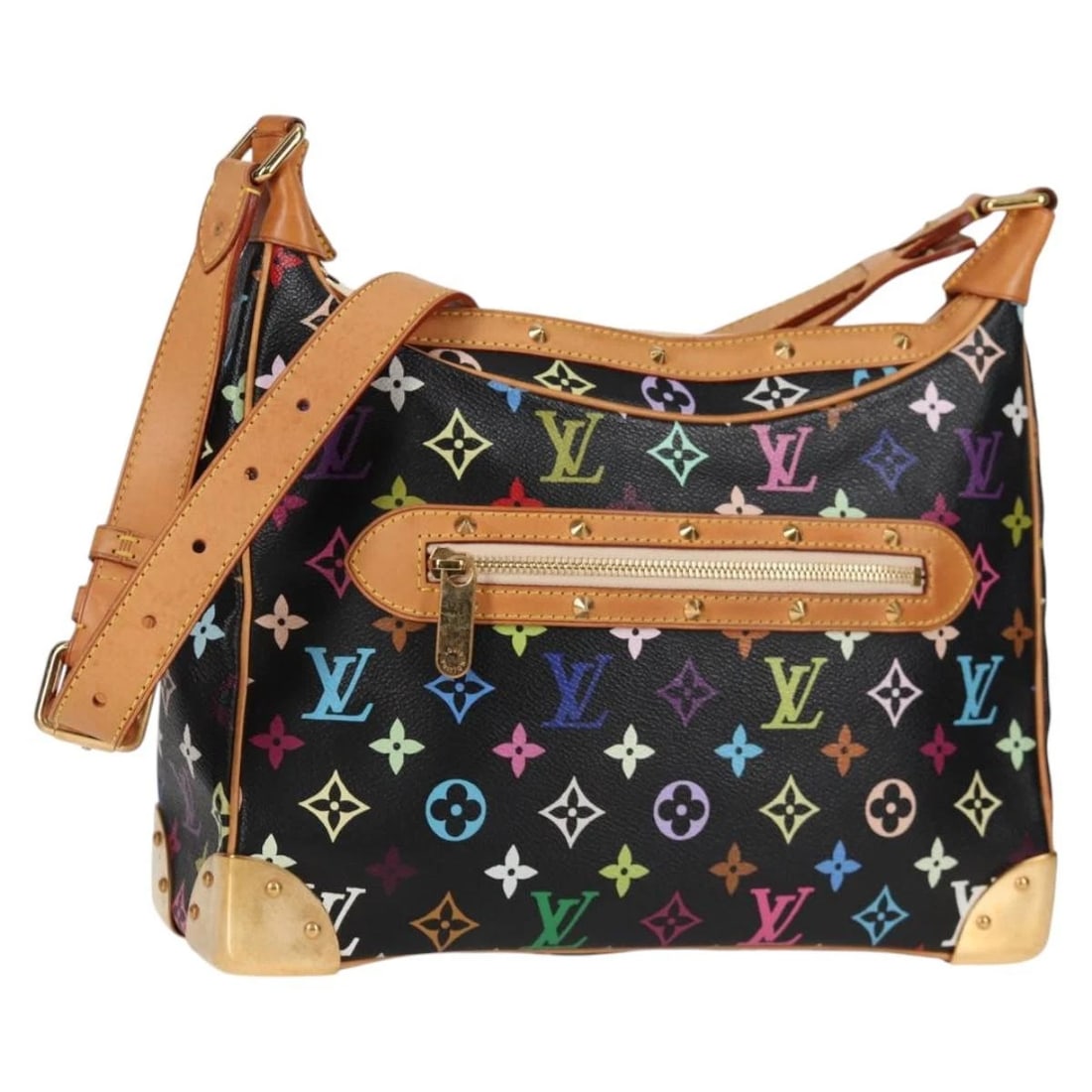 LOUIS VUITTON MULTICOLOR BOULOGNE SHOULDER BAG BLACK: LOUIS VUITTON Multicolor Boulogne Shoulder Bag Black Brand: LOUIS VUITTON Type/Style: Shoulder Bag Material: Monogram Multicolor Canvas Color: Black Size: Size(Inch)W11.8 x H7.9 x D3.5inch(Approx)