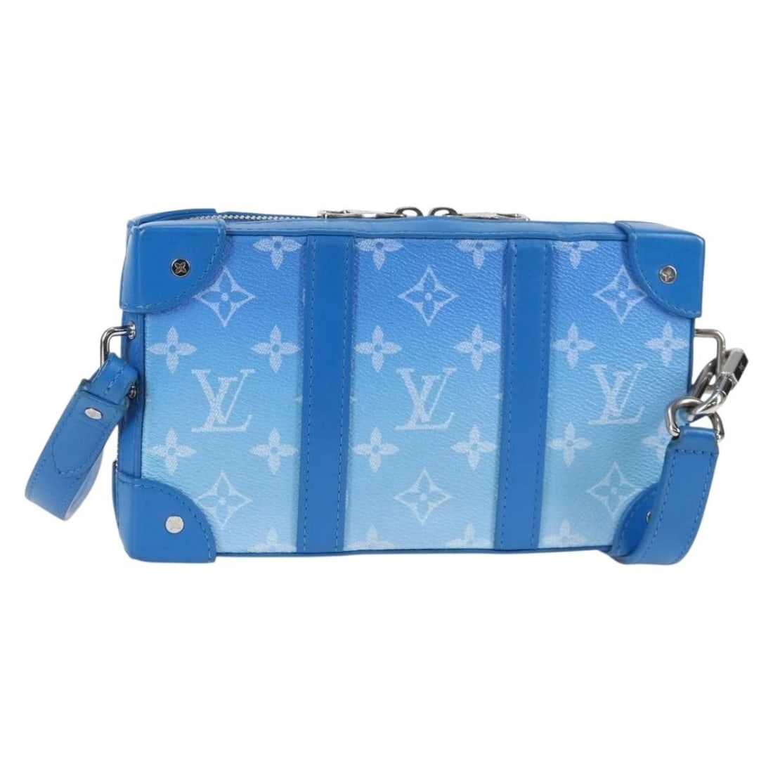 LOUIS VUITTON MONOGRAM CLOUDS SOFT TRUNK WALLET BAG BLUE: LOUIS VUITTON Monogram Clouds Soft Trunk Wallet Bag Blue Brand: LOUIS VUITTON Type/Style: Shoulder Bag Material: Monogram Canvas Color: Blue Size: Size(Inch)W9.1 x H5.1 x D2.0inch(Approx) Accessor