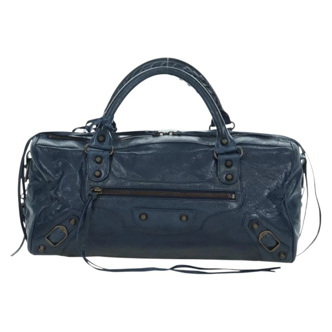BALENCIAGA THE TWIGGY HAND BAG LEATHER 2WAY NAVY (1 of 6)