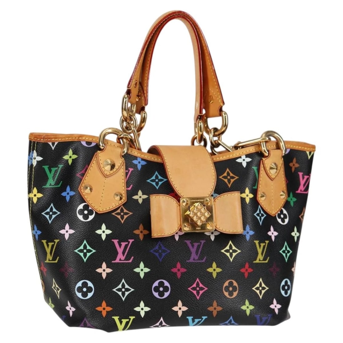 LOUIS VUITTON MONOGRAM MULTICOLOR ANNIE MM BAG BLACK: LOUIS VUITTON Monogram Multicolor Annie MM Bag Black Brand: LOUIS VUITTON Type/Style: Shoulder Bag Material: Monogram Multicolor Canvas Color: Black Size: Size(Inch)W8.3 x H11.0 x D4.9inch(Approx)