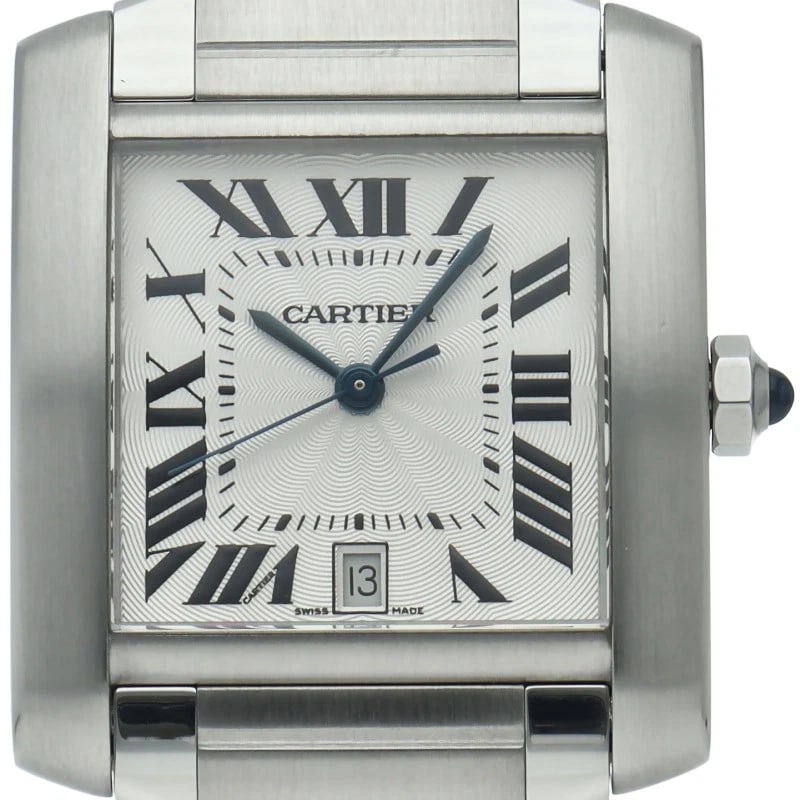 CARTIER WATCH AUTOMATIC STAINLESS STEEL WATCH: CARTIER Watch Automatic Stainless Steel watch Brand: CARTIER Type/Style: Wristwatch Material: Stainless Steel Color: Silver Size: Case Diameter(H):About 1.4 inch Case Diameter(W):About 1.1 inch Wrist 