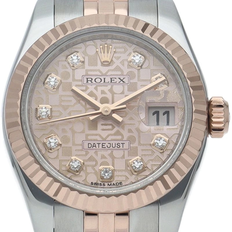 ROLEX WATCH DIAMOND K18PG/STAINLESS STEEL WATCH: ROLEX Watch Diamond K18PG/Stainless Steel watch Brand: ROLEX Type/Style: Wristwatch Material: K18PG/Stainless Steel Color: pink Size: Case Diameter(H):About 1.0 inch Case Diameter(W):About 1.0 inch Wr