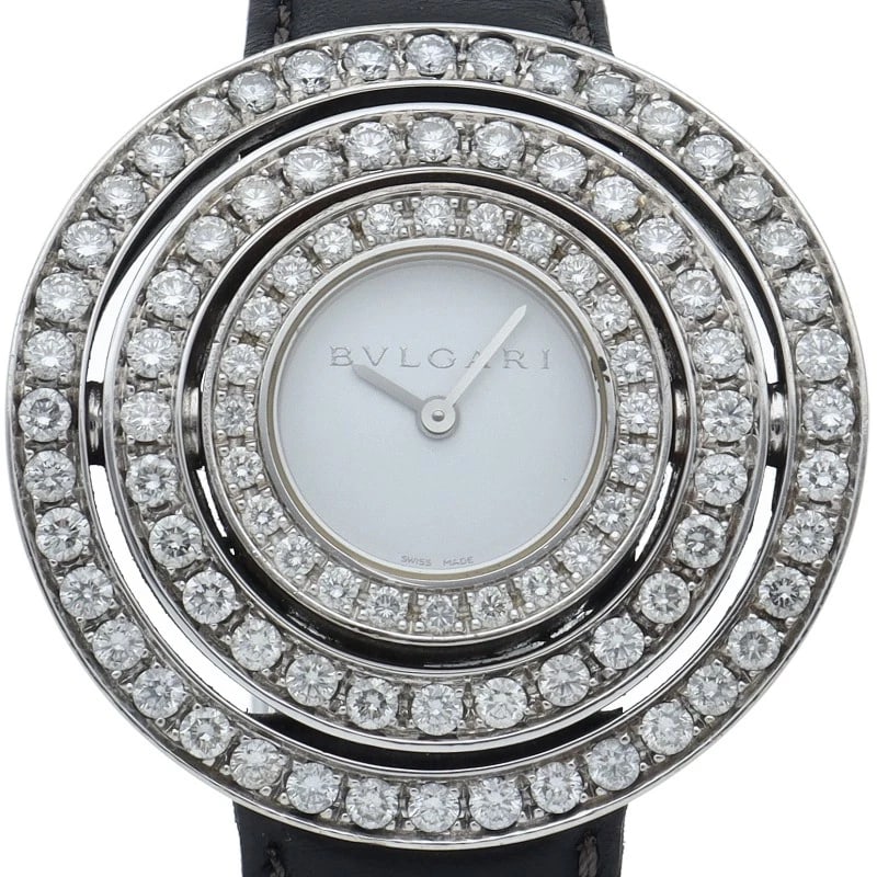 BVLGARI WATCH DIAMOND K18WG / LEATHE WATCH: BVLGARI Watch Diamond K18WG / Leathe watch Brand: BVLGARI Type/Style: Wristwatch Material: K18WG / Leather Color: white Size: Case Diameter(H):About 1.4 inch Case Diameter(W):About 1.4 inch Access